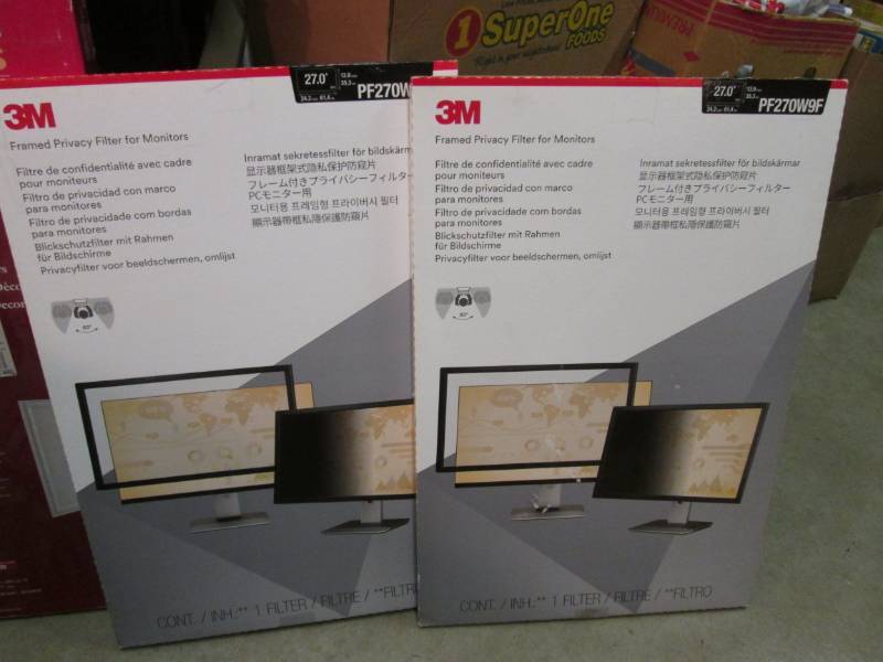 lot 239 image: Lot of 2 3M 27 Framed Privacy Filt...