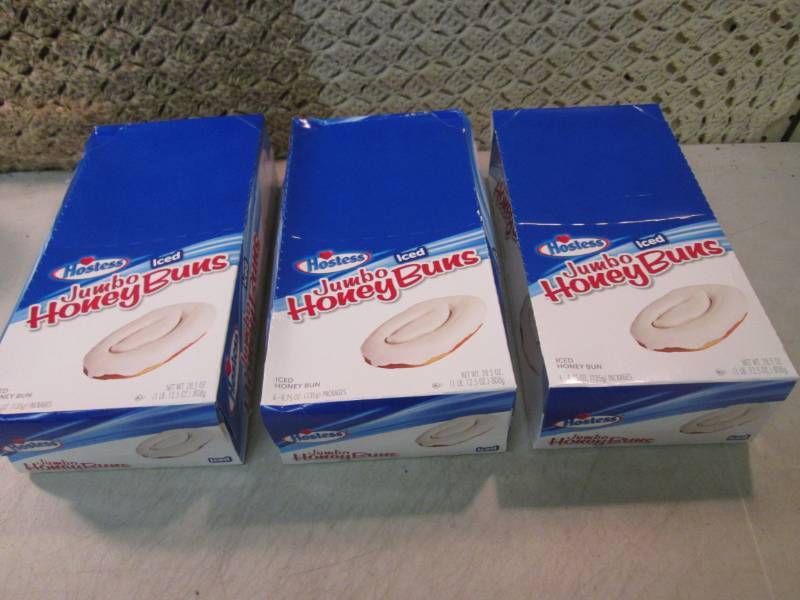 lot 257 image: 3 Big Boxes of Iced Jumbo Honey Bun...