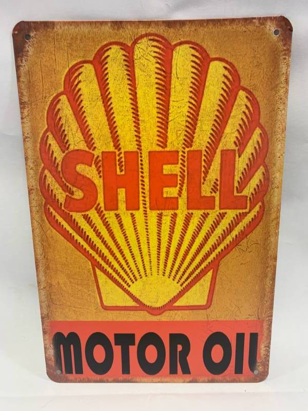 lot 6 image: Shell Motor Oil Metal Sign