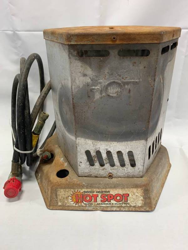 lot 17 image: Hot Spot Reddy Heater 12 Tall 25,000 BTU Works Great