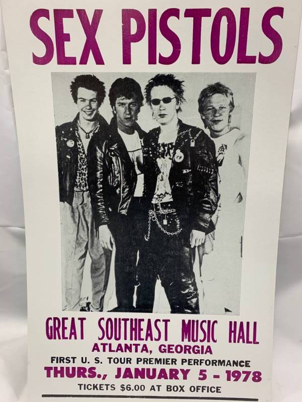 lot 26 image: Sex Pistols Concert Poster 14 x 22