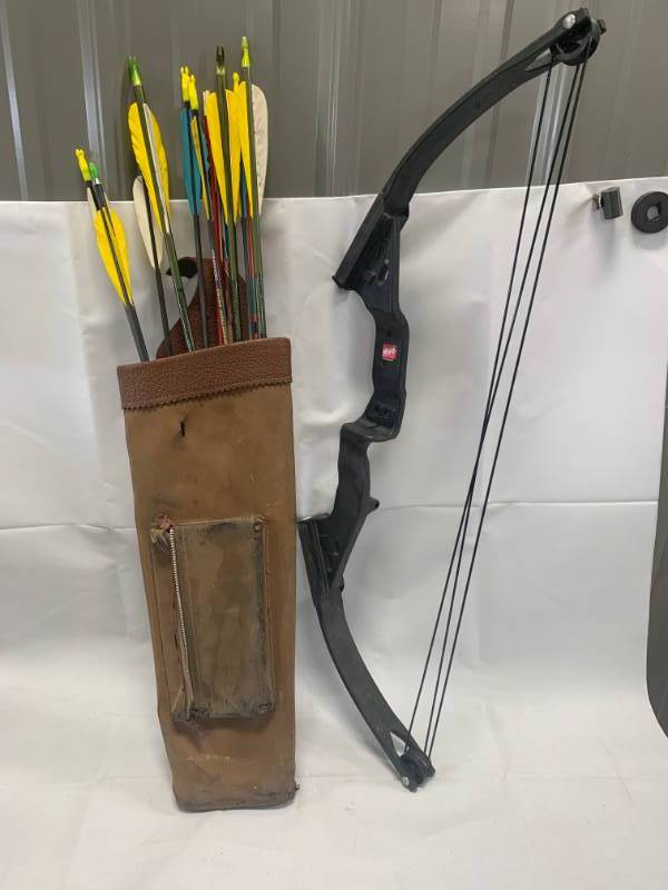 lot 43 image: PSE Archery Compound Bow with 12 Arrows