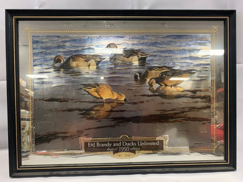 lot 51 image: Limited Edition 1993 E&J Brandy Ducks Unlimited Bar Mirror