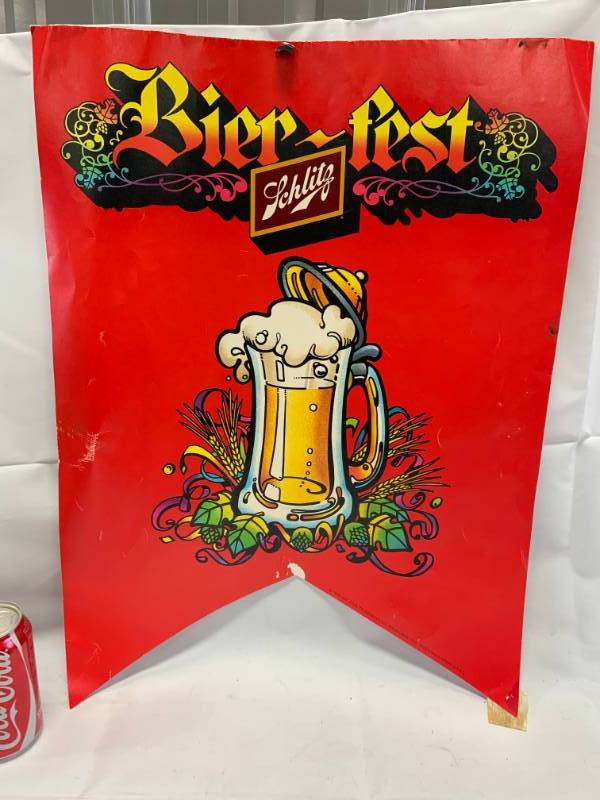 lot 55 image: 1979 Schlitz Bier Fest Advertising Sign
