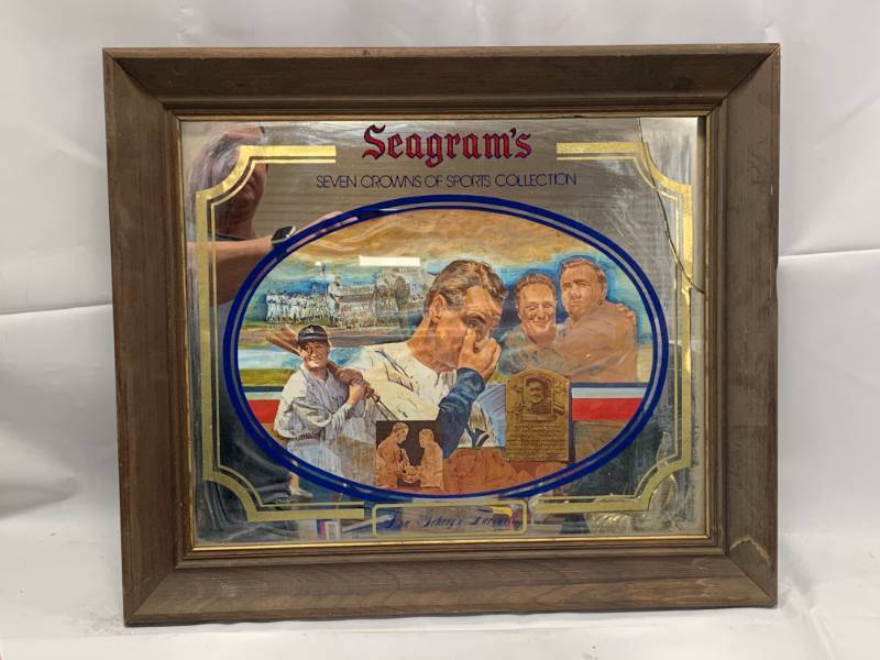 lot 65 image: Seagrams Lou Gehrig Farewell Mirror
