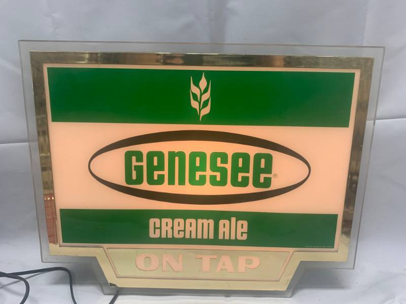 lot 67 image: Genesee Cream Ale on Tap Lighted Sign