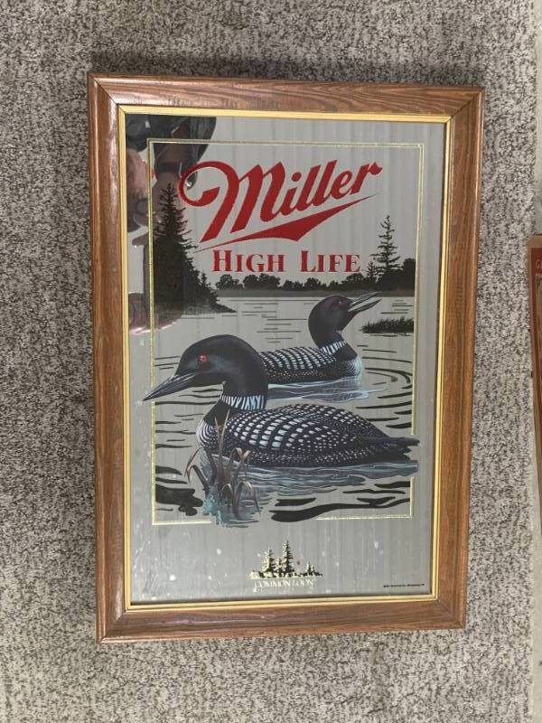 lot 78 image: 1992 Miller High Life Common Loon Mirror