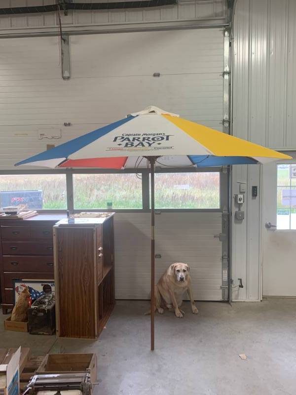 lot 79 image: Captain Morgan Large Umbrella 8 Feet in Diameter