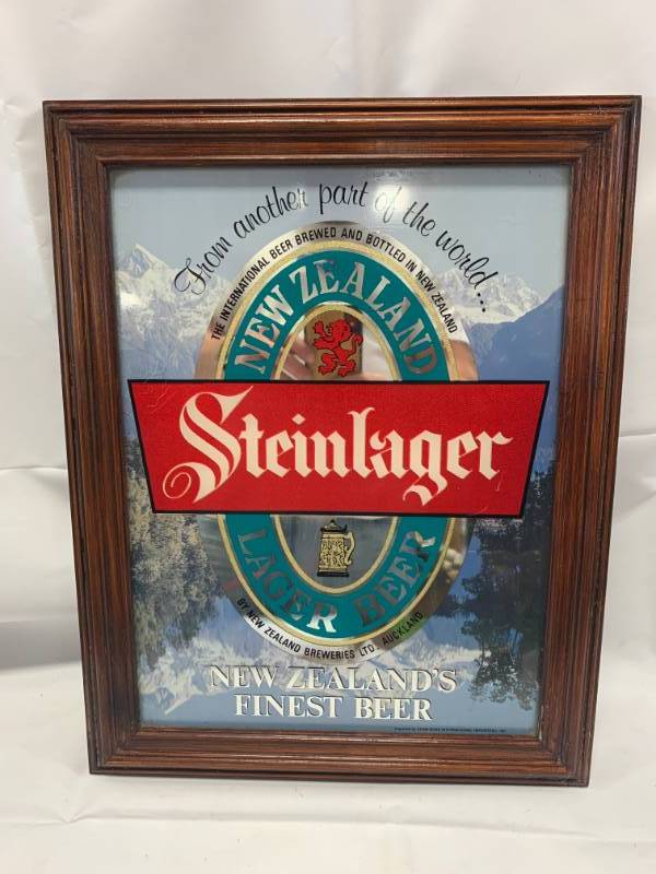 lot 92 image: Steinlager New Zealand Lager Beer Sign