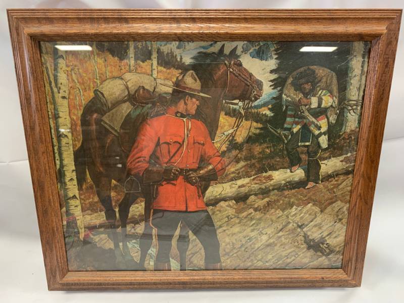 lot 93 image: Vintage Framed A. Friberg Picture 19 x 23