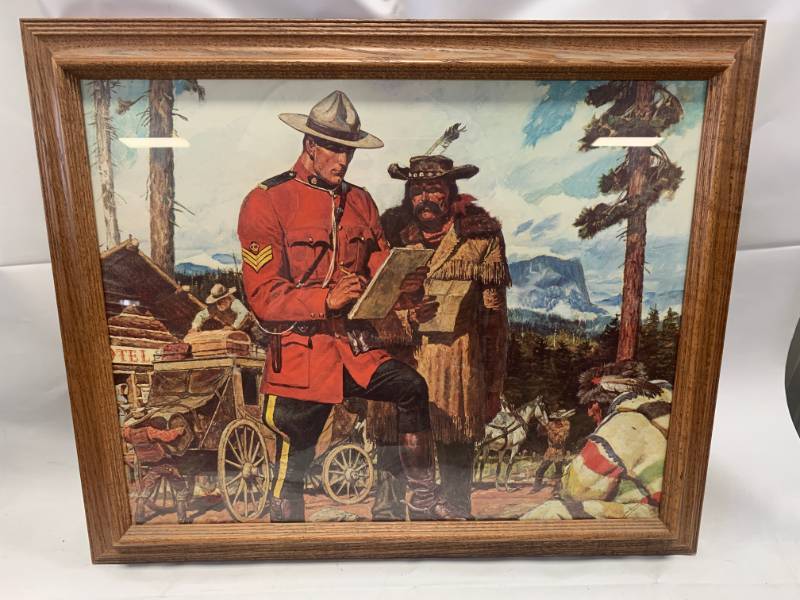 lot 95 image: Vintage Framed A. Friberg Picture 19 x 23