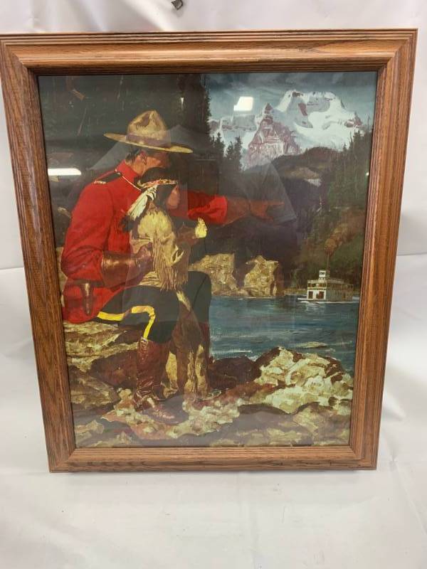 lot 96 image: Vintage Framed A. Friberg Picture 19 x 23