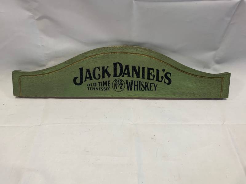 lot 99 image: Vintage Jack Daniels Wood Header 23 Long
