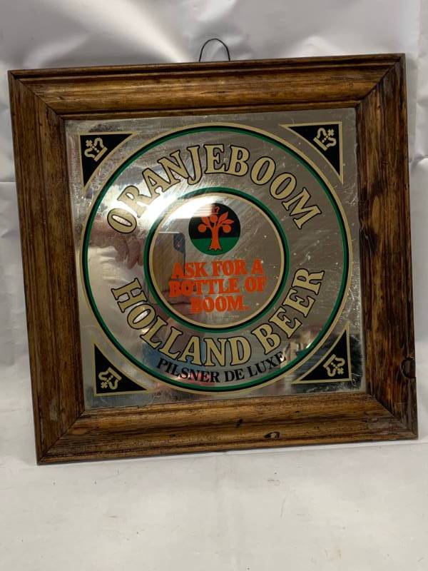 lot 103 image: Oranjeboom Holland Beer Mirror 15 34 x 15 34
