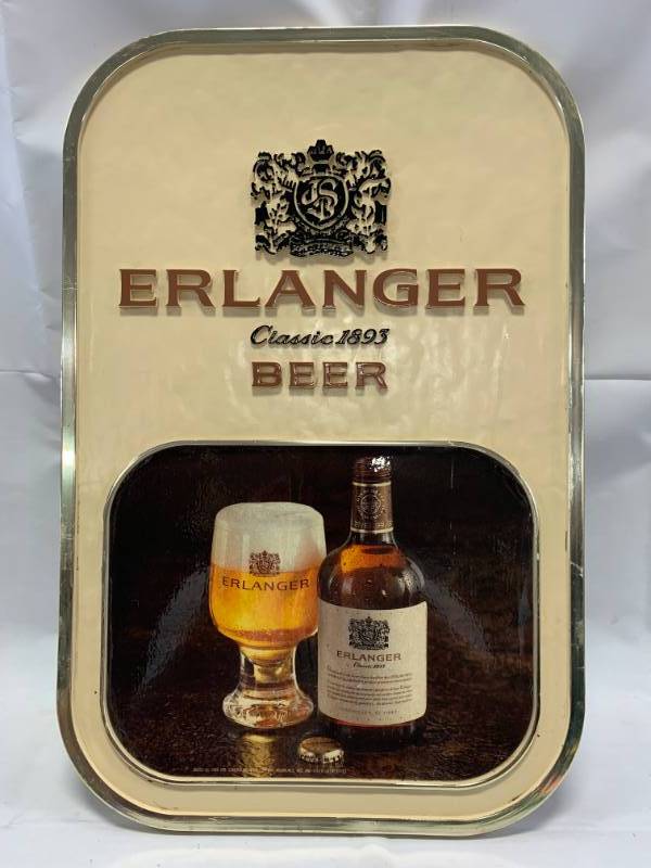 lot 106 image: 1980 Erlanger Beer Sign