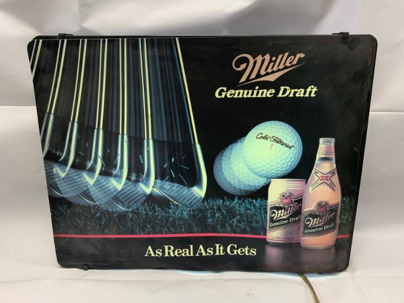 lot 108 image: Miller Genuine Draft Lighted Sign