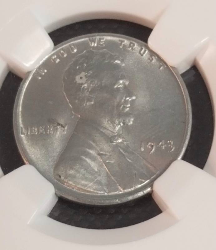 1943 US WWII WARTIME STEEL CENT MS66 NGC