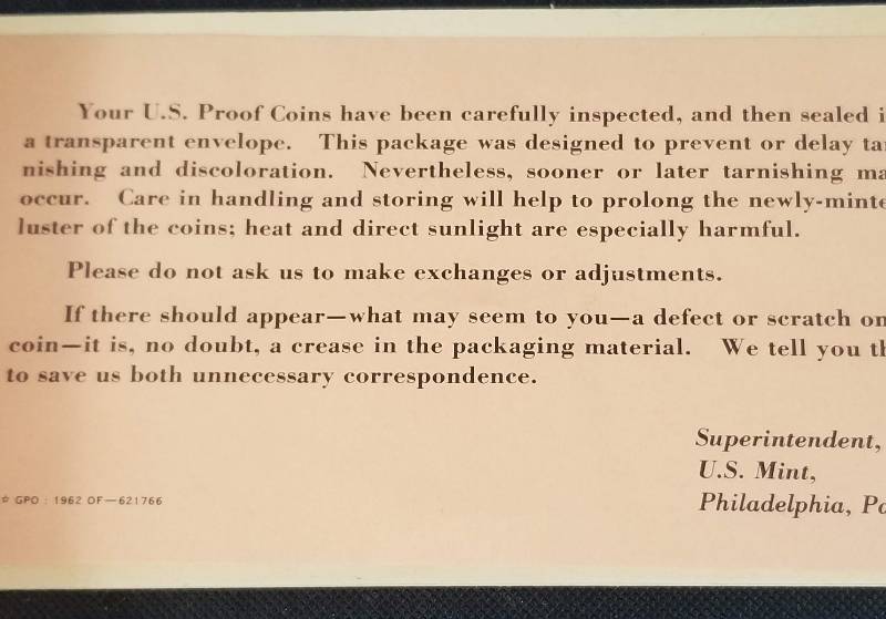 1963 US PROOF SET IN ORIGINAL GOVT PACKAGING
