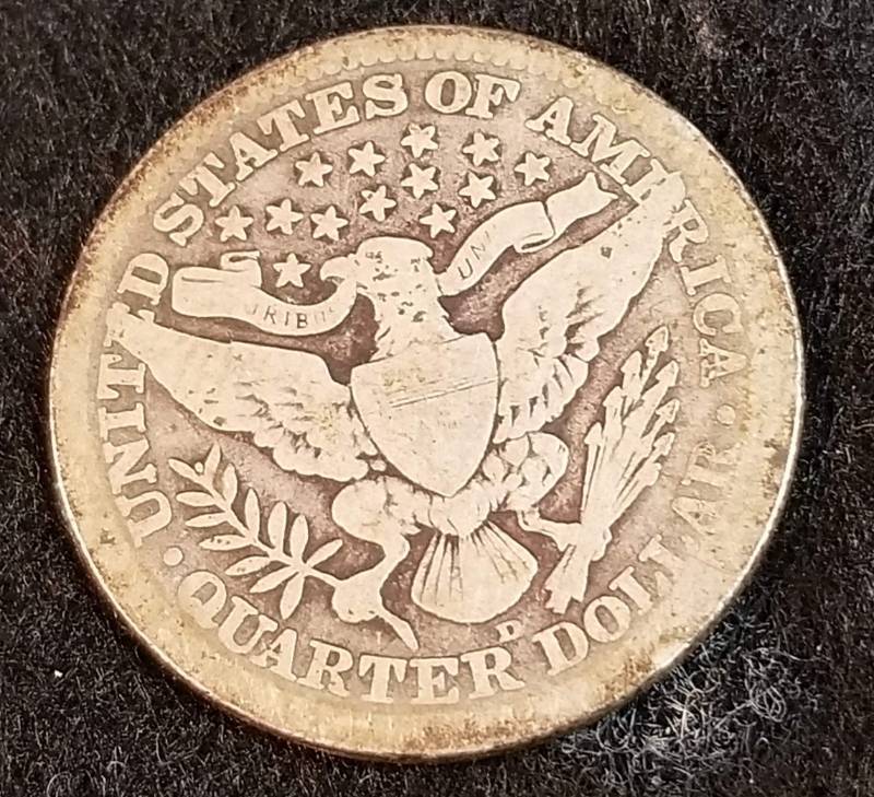 1916-D BARBER SILVER QUARTER