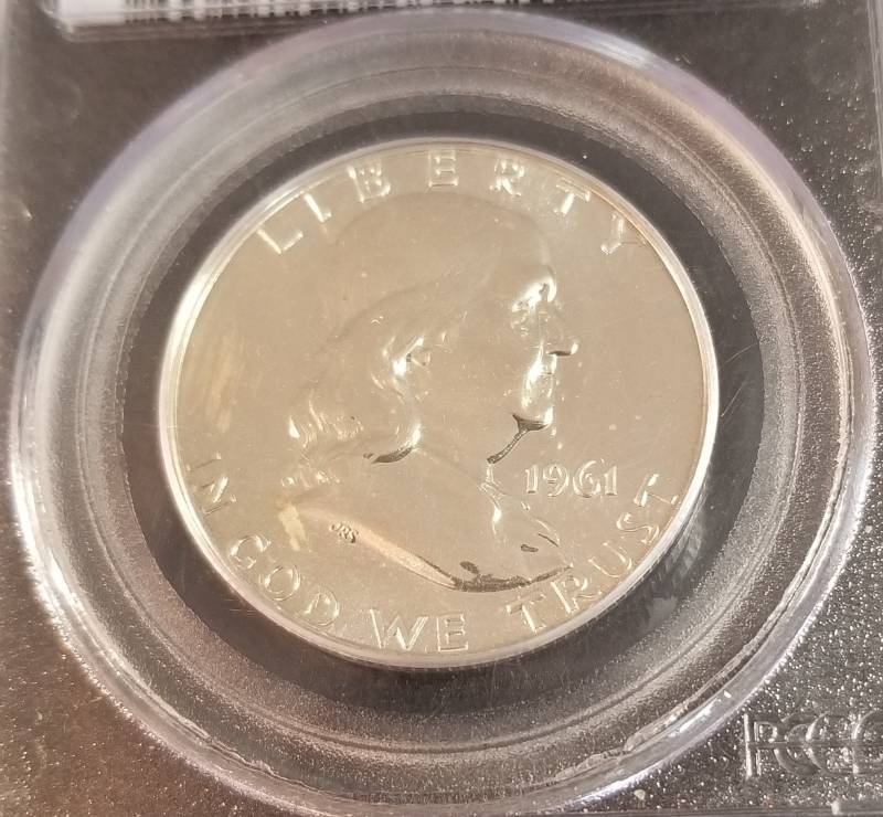 1961 PROOF FRANKLIN HALF DOLLAR PF64 PCGS