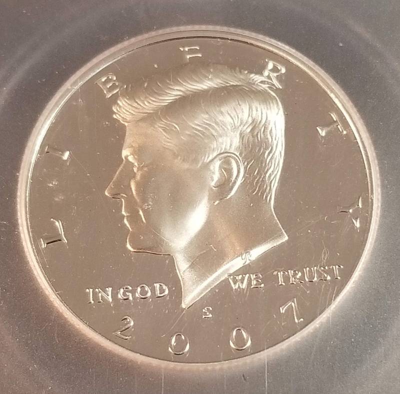 2007-S PROOF KENNEDY HALF DOLLAR PR69 DCAM ICG