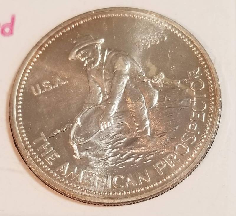 1 TROY OZ. .999 FINE SILVER 1985 ENGELHARD AMERICAN PROSPECTOR