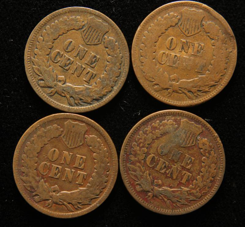 4 INDIAN HEAD CENTS 1901 1902 1903 1904