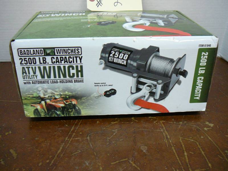 lot 43 image: Badland Winches 2500lbs ATV Winch With Remote
