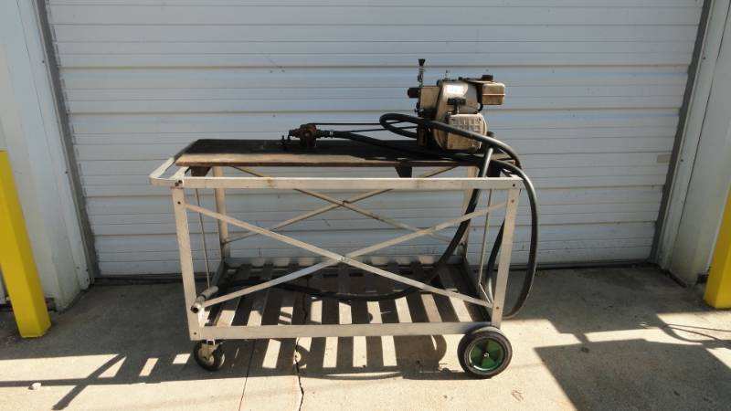 lot 26 image: Aluminium Cart With Gas Water Pump