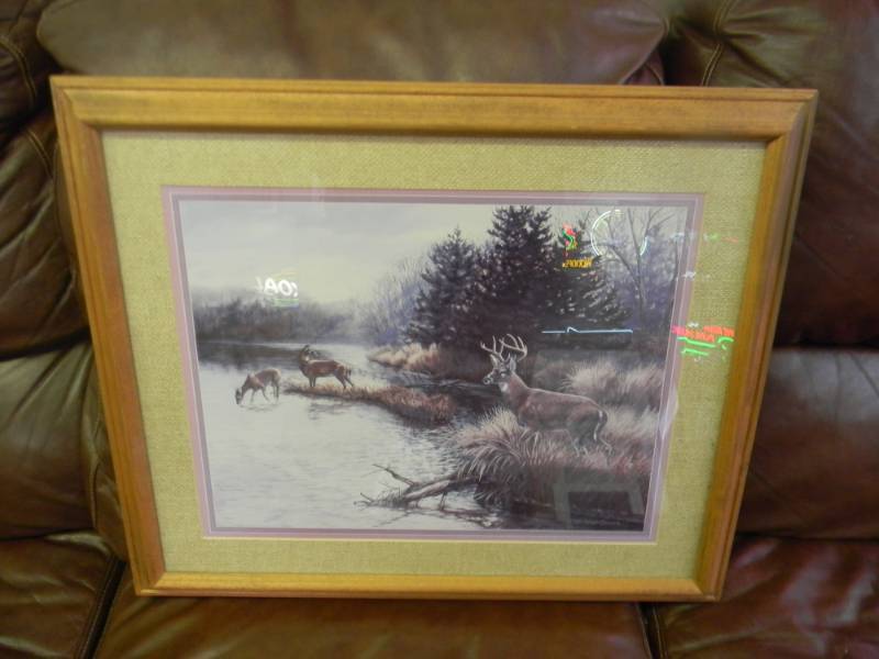 lot 8 image: Wildlife Art by Julie Crocker aprrox 24x20 - SEE PICTURES