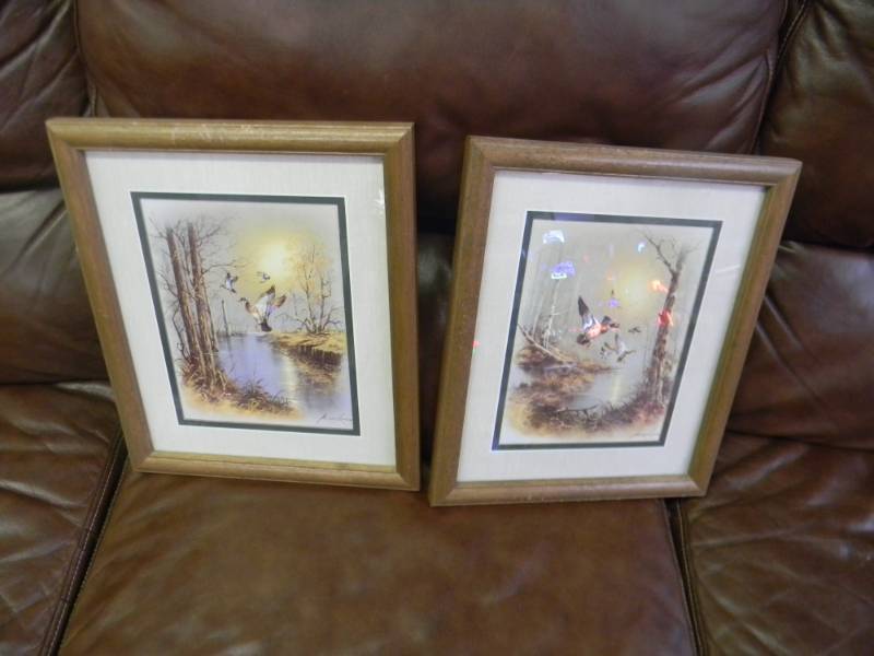 lot 9 image: Two Wildlife Pieces by Andres Orpinas (both approx) 14x12 - SEE PICTURES