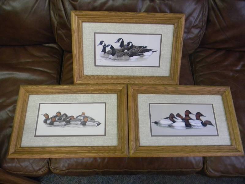 lot 11 image: Wildlife Set of three pieces all same artist (ALL) approx 17x11