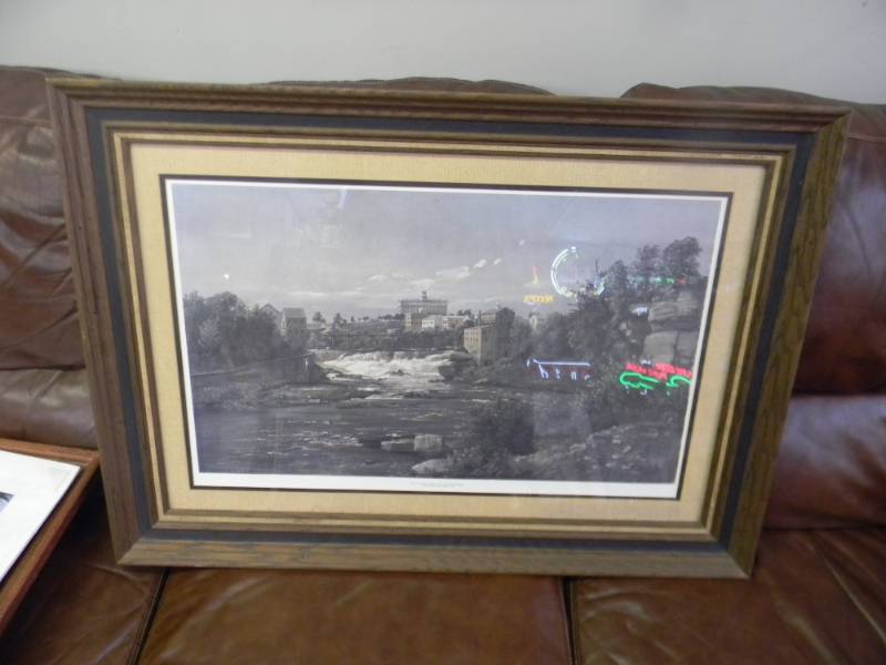 lot 21 image: VERY COOL  St. Anthony Falls 1857 - Minnesota Historical Society  by Ferdinand Reichardt. approx 35x25 - SEE PICTURES