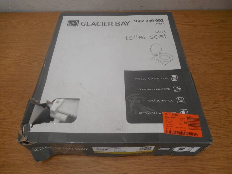 lot 99 image: Glacier Bay Soft Round Closed Front Toilet Seat in White