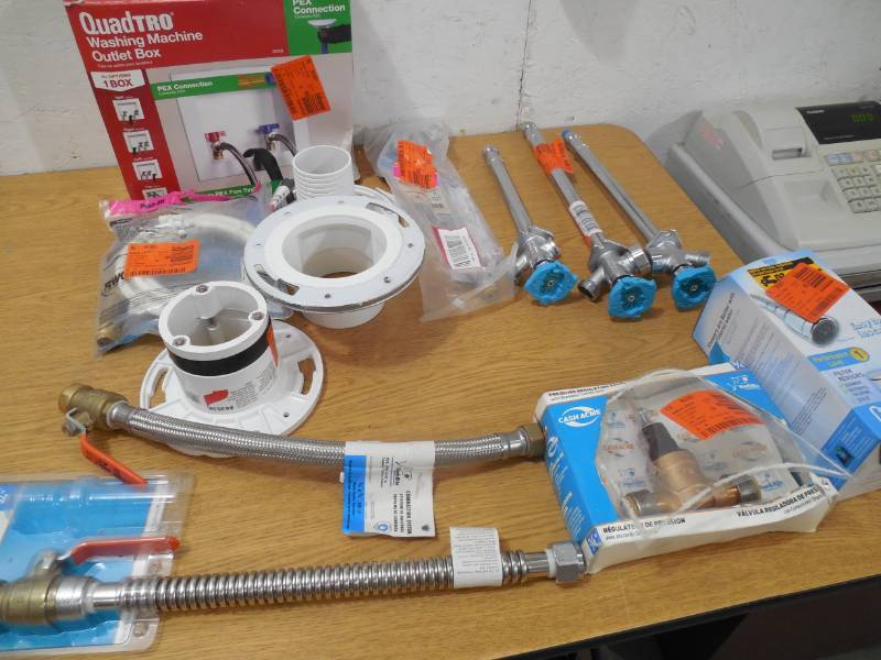 lot 79 image: Assorted plumbing box lot of misc.