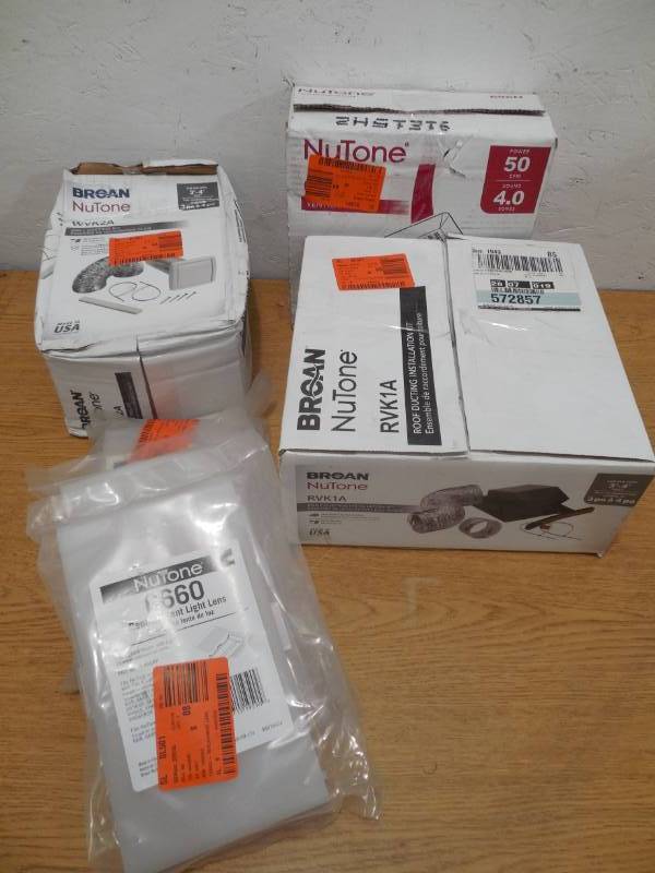 lot 80 image: Lot of bath fan & dryer vent kits