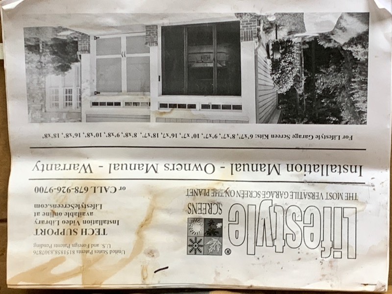 lot 1 image: Lifestyle Garage Door Screen Set --- Unused