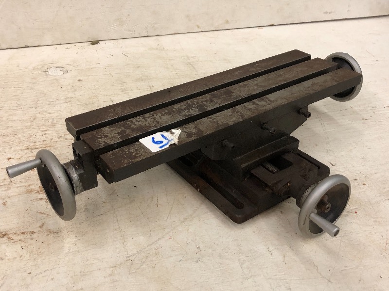 lot 61 image: Industrial Cast Iron Multi-Position Tooling Table