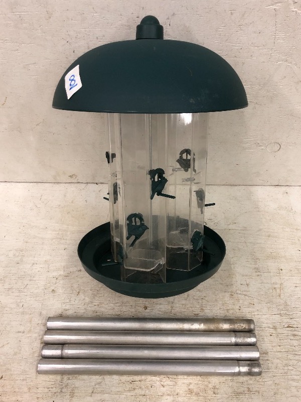 lot 100 image: 3-Piece  Bird Feeder With Pole