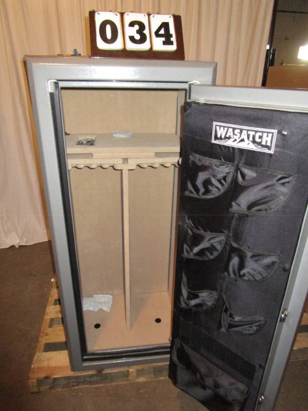 lot 34 image: Wasatch 24 Gun Safe - Combination Lock