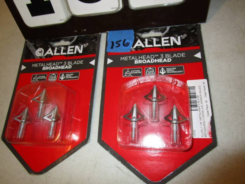 lot 156 image: Allen Metalhead 3 Blade Broadhead - 125 grain