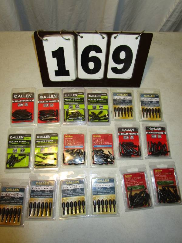 lot 169 image: Assortment Allen Arrow Points