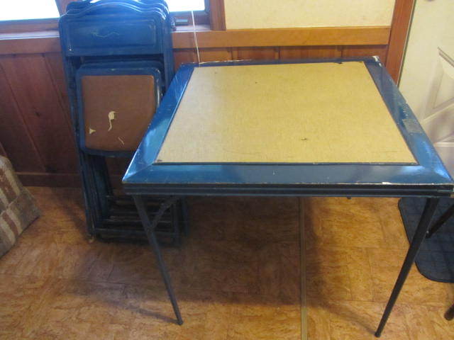 lot 47 image: Card Table & Chairs