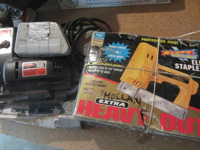 lot 118 image: Jig Saw, Blades, Stapler