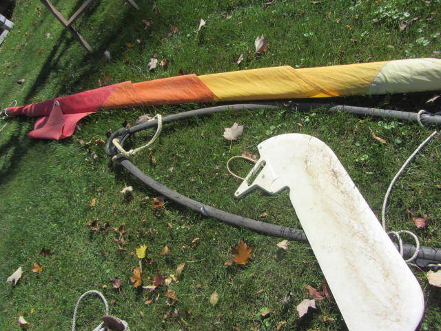 lot 89 image: Wind Surfer sail, Rudder