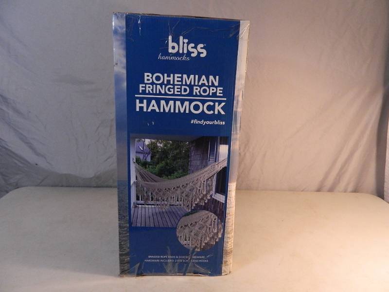 lot 26 image: New Bliss Bohemian Fringed Rope Hammock