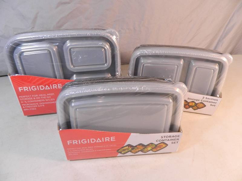 lot 72 image: 3 New Sets of Frigidaire Food Storage Containers