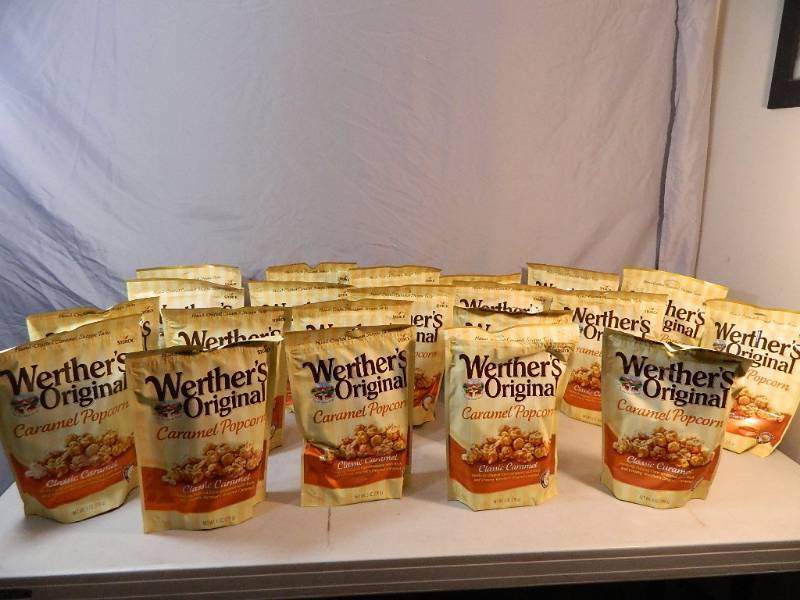 lot 108 image: 21 Bags of Werthers Caramel Popcorn