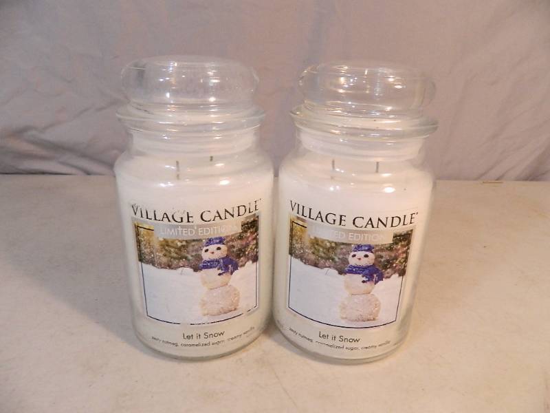 lot 133 image: 2 New Limited Edition Large Village Candles