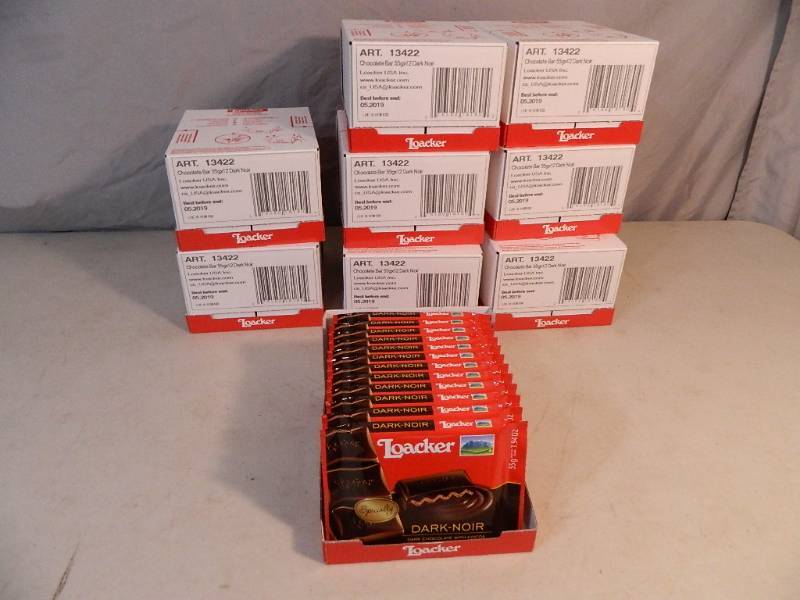 lot 143 image: 9 New Cases of Loacker Dark Chocolate